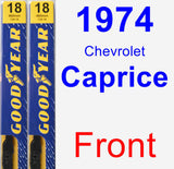 Front Wiper Blade Pack for 1974 Chevrolet Caprice - Premium