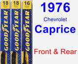 Front & Rear Wiper Blade Pack for 1976 Chevrolet Caprice - Premium