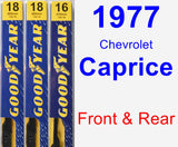Front & Rear Wiper Blade Pack for 1977 Chevrolet Caprice - Premium