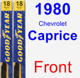 Front Wiper Blade Pack for 1980 Chevrolet Caprice - Premium