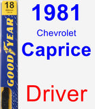 Driver Wiper Blade for 1981 Chevrolet Caprice - Premium