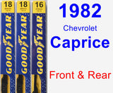 Front & Rear Wiper Blade Pack for 1982 Chevrolet Caprice - Premium