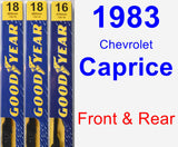 Front & Rear Wiper Blade Pack for 1983 Chevrolet Caprice - Premium