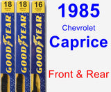 Front & Rear Wiper Blade Pack for 1985 Chevrolet Caprice - Premium
