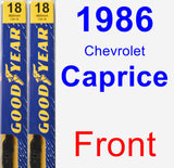 Front Wiper Blade Pack for 1986 Chevrolet Caprice - Premium