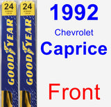 Front Wiper Blade Pack for 1992 Chevrolet Caprice - Premium
