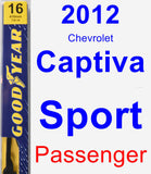 Passenger Wiper Blade for 2012 Chevrolet Captiva Sport - Premium
