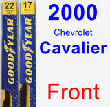 Front Wiper Blade Pack for 2000 Chevrolet Cavalier - Premium