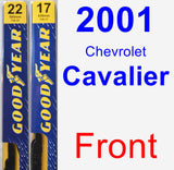 Front Wiper Blade Pack for 2001 Chevrolet Cavalier - Premium