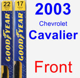 Front Wiper Blade Pack for 2003 Chevrolet Cavalier - Premium