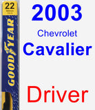 Driver Wiper Blade for 2003 Chevrolet Cavalier - Premium