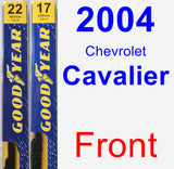 Front Wiper Blade Pack for 2004 Chevrolet Cavalier - Premium