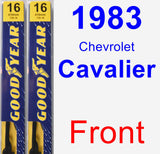 Front Wiper Blade Pack for 1983 Chevrolet Cavalier - Premium