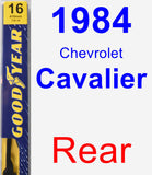 Rear Wiper Blade for 1984 Chevrolet Cavalier - Premium