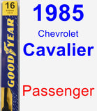 Passenger Wiper Blade for 1985 Chevrolet Cavalier - Premium