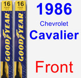 Front Wiper Blade Pack for 1986 Chevrolet Cavalier - Premium