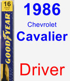 Driver Wiper Blade for 1986 Chevrolet Cavalier - Premium