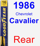 Rear Wiper Blade for 1986 Chevrolet Cavalier - Premium