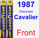 Front Wiper Blade Pack for 1987 Chevrolet Cavalier - Premium