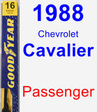 Passenger Wiper Blade for 1988 Chevrolet Cavalier - Premium