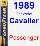 Passenger Wiper Blade for 1989 Chevrolet Cavalier - Premium