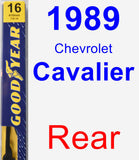 Rear Wiper Blade for 1989 Chevrolet Cavalier - Premium