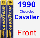 Front Wiper Blade Pack for 1990 Chevrolet Cavalier - Premium