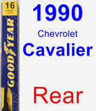 Rear Wiper Blade for 1990 Chevrolet Cavalier - Premium