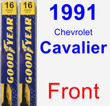 Front Wiper Blade Pack for 1991 Chevrolet Cavalier - Premium