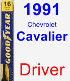 Driver Wiper Blade for 1991 Chevrolet Cavalier - Premium