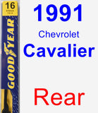 Rear Wiper Blade for 1991 Chevrolet Cavalier - Premium