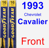 Front Wiper Blade Pack for 1993 Chevrolet Cavalier - Premium