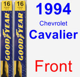 Front Wiper Blade Pack for 1994 Chevrolet Cavalier - Premium