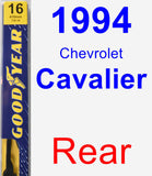 Rear Wiper Blade for 1994 Chevrolet Cavalier - Premium