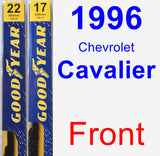 Front Wiper Blade Pack for 1996 Chevrolet Cavalier - Premium