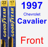 Front Wiper Blade Pack for 1997 Chevrolet Cavalier - Premium