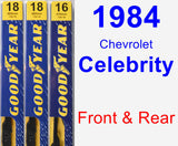 Front & Rear Wiper Blade Pack for 1984 Chevrolet Celebrity - Premium