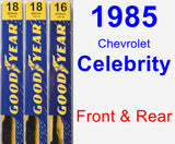 Front & Rear Wiper Blade Pack for 1985 Chevrolet Celebrity - Premium