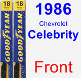 Front Wiper Blade Pack for 1986 Chevrolet Celebrity - Premium
