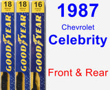 Front & Rear Wiper Blade Pack for 1987 Chevrolet Celebrity - Premium