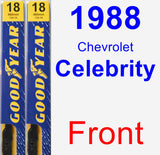 Front Wiper Blade Pack for 1988 Chevrolet Celebrity - Premium