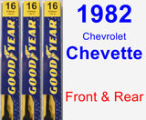 Front & Rear Wiper Blade Pack for 1982 Chevrolet Chevette - Premium