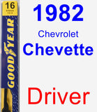 Driver Wiper Blade for 1982 Chevrolet Chevette - Premium