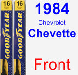 Front Wiper Blade Pack for 1984 Chevrolet Chevette - Premium