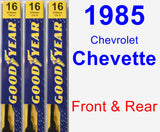 Front & Rear Wiper Blade Pack for 1985 Chevrolet Chevette - Premium