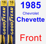 Front Wiper Blade Pack for 1985 Chevrolet Chevette - Premium