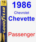 Passenger Wiper Blade for 1986 Chevrolet Chevette - Premium