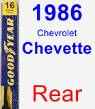 Rear Wiper Blade for 1986 Chevrolet Chevette - Premium