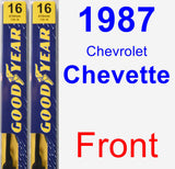 Front Wiper Blade Pack for 1987 Chevrolet Chevette - Premium