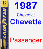 Passenger Wiper Blade for 1987 Chevrolet Chevette - Premium